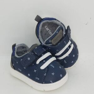 Carters Park-BP Boys Navy Blue Easy Close Sneakers - sz. 2 months